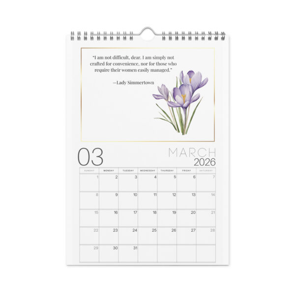 wall-calendar-blank-white-8.26x11.69-front-69826b5e4ac8b.jpg Special Edition Lady Simmertown Quotes Wall calendar (2026)