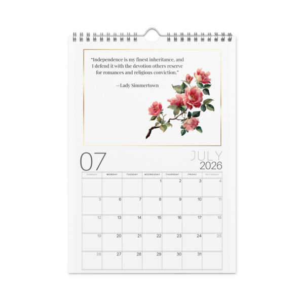 wall-calendar-blank-white-8.26x11.69-front-69826b5e4c3e0.jpg Special Edition Lady Simmertown Quotes Wall calendar (2026)