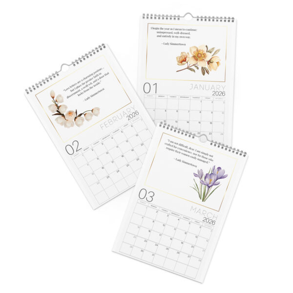 wall-calendar-blank-white-8.26x11.69-front-69826b5e4e789.jpg Special Edition Lady Simmertown Quotes Wall calendar (2026)